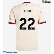 Camisa de Futebol Liverpool Hugo Ekitike #22 Equipamento Secundário 2025-26 Manga Curta